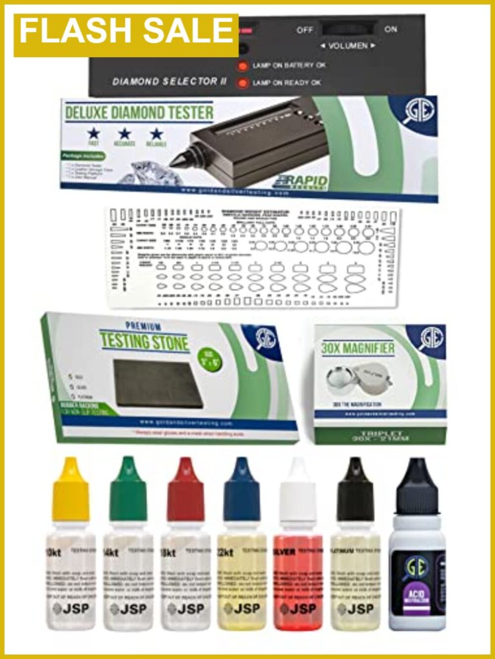 Diamond Gold Silver Platinum Tester Kit Jewelry Appraisal Tool